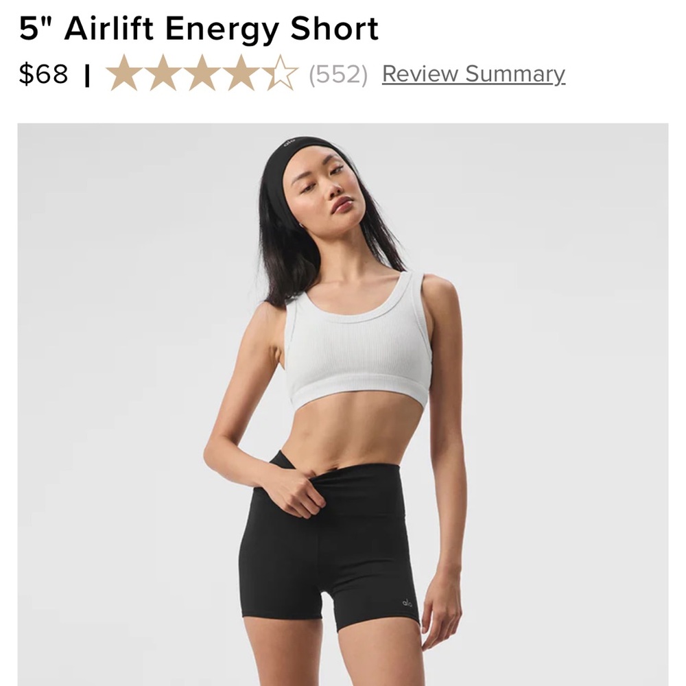 2 pair of Alo 5in airlift size medium black